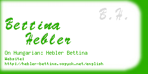 bettina hebler business card
